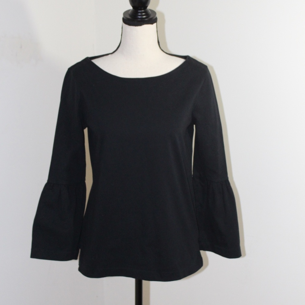 J.Crew, Black top with bell sleeves
